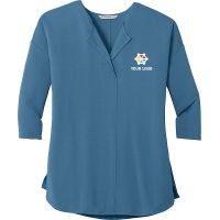 20-LK5433, X-Small, Dusty Blue, Right Sleeve, None, Left Chest, Your Logo + Gear.